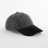 Czapka z daszkiem Suede Peak Herringbone Cap - B627:Black Herringbone, main material: 50% polyester / 46% wool / 4% acrylic, peak material: 100% polyester, One Size